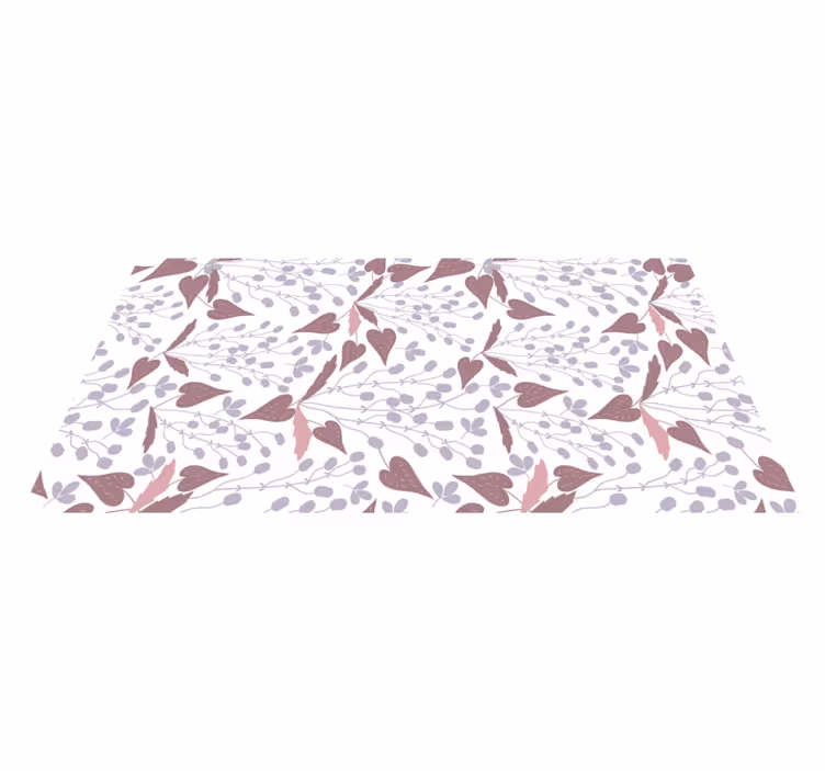 Blomster og planter vinyltæppe pastelfarvet vintage mønster - TenStickers