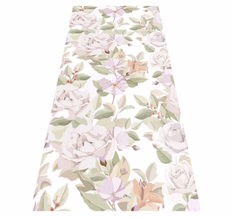 Blomster og planter vinyltæppe elegant blomsterdesign - TenStickers