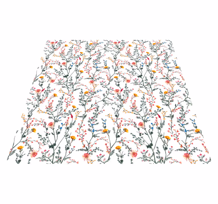 Blomster og planter vinyltæppe enkle haveblomster - TenStickers