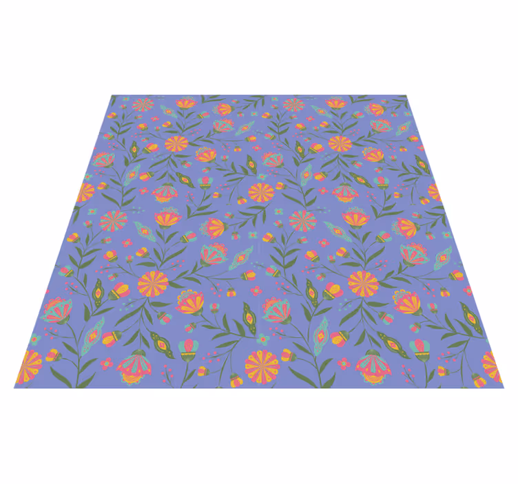 Blomster og planter vinyltæppe sødt design til børn - TenStickers