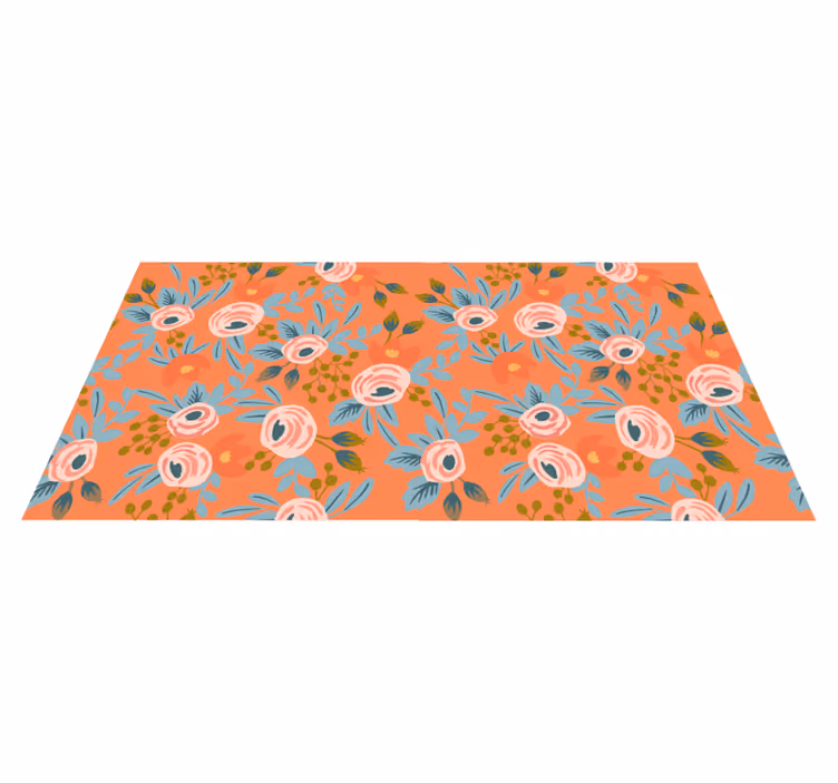 Blomster og planter vinyltæppe akvarelroser - TenStickers