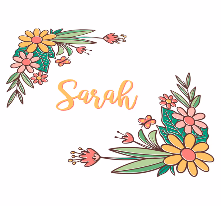 Blomster og planter vinyltæppe med tilpasset design - TenStickers