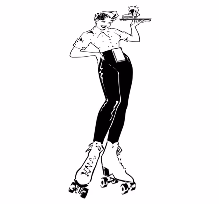 Køkken tæpper vintage tjener - TenStickers