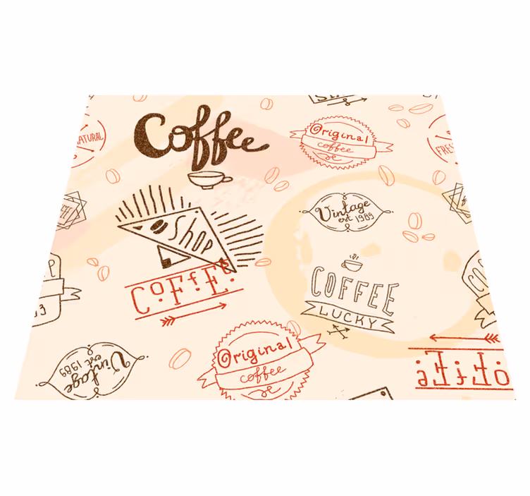 Køkken tæpper med kaffemotiver - TenStickers