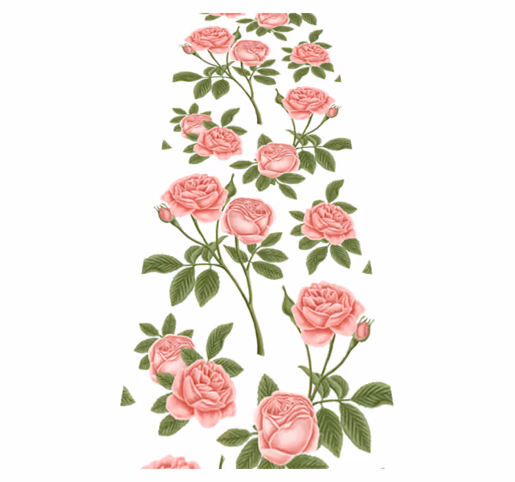 Køkken tæpper med blomsterprint roser - TenStickers