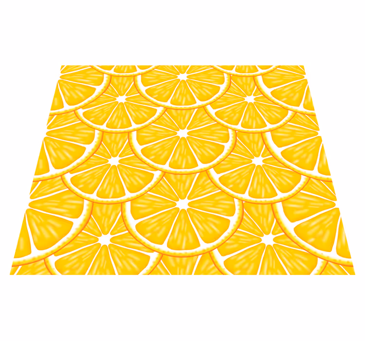 Køkken tæpper med orange mønster - TenStickers