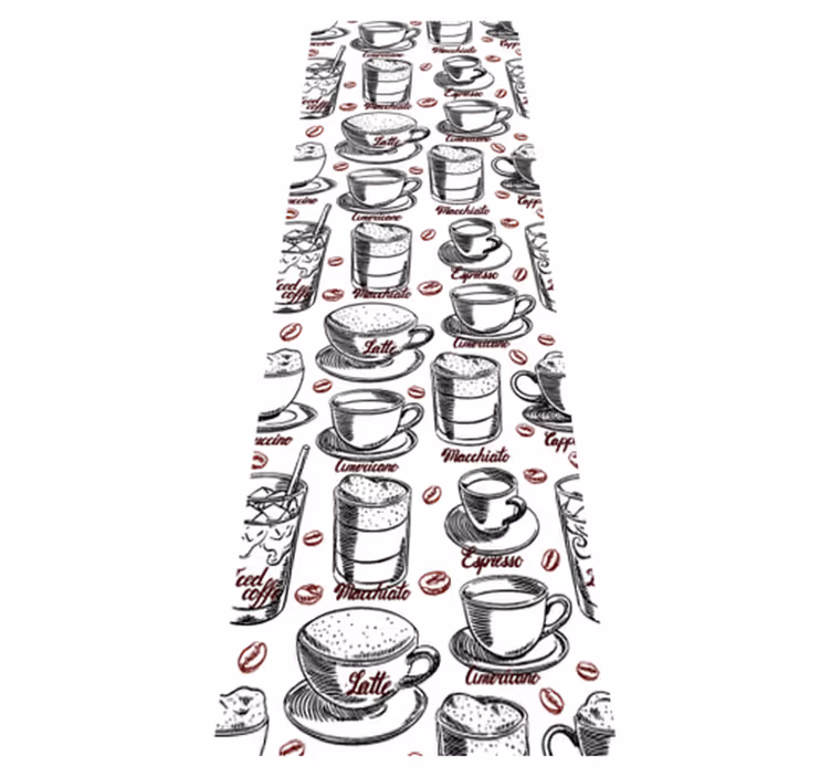 Køkken tæpper med kaffemotiv - TenStickers