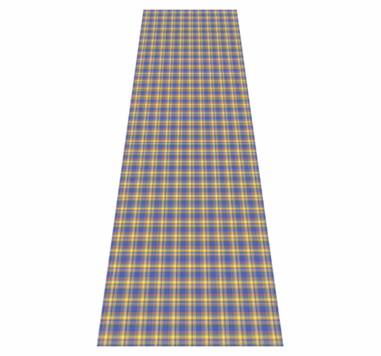 Køkken tæpper med blåt ternet tartan mønster - TenStickers
