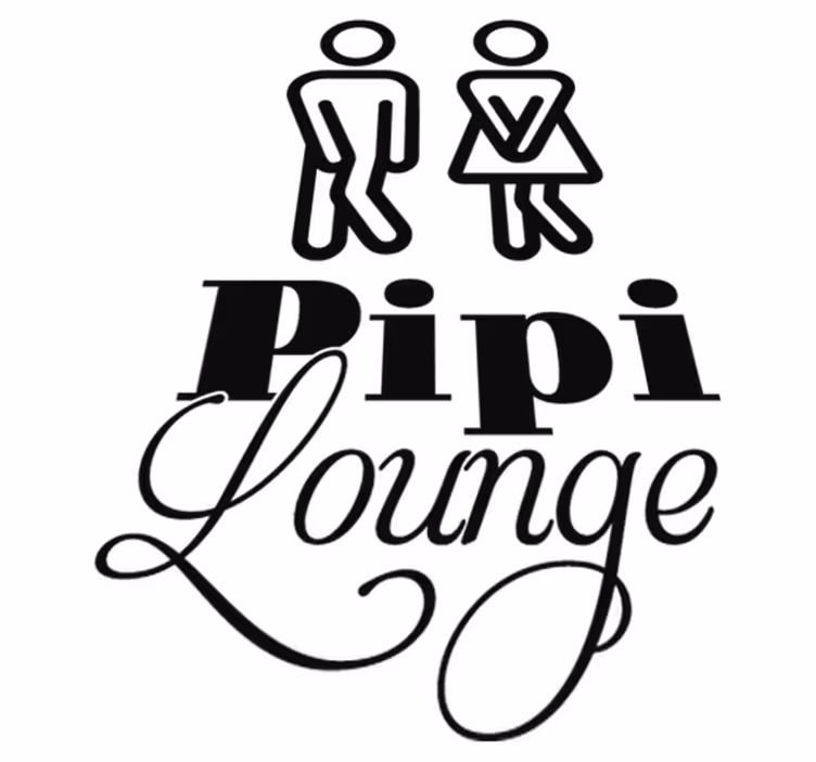 Vinyl tæppe til badeværelset pipi lounge - TenStickers