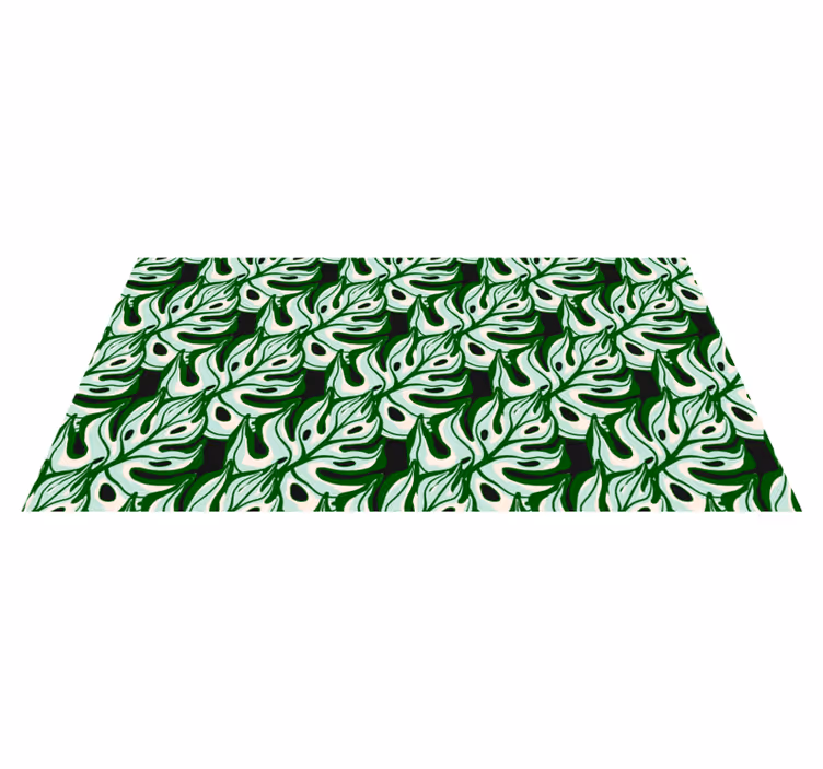 Blomster og planter vinyltæppe med spraglet flora mønster - TenStickers