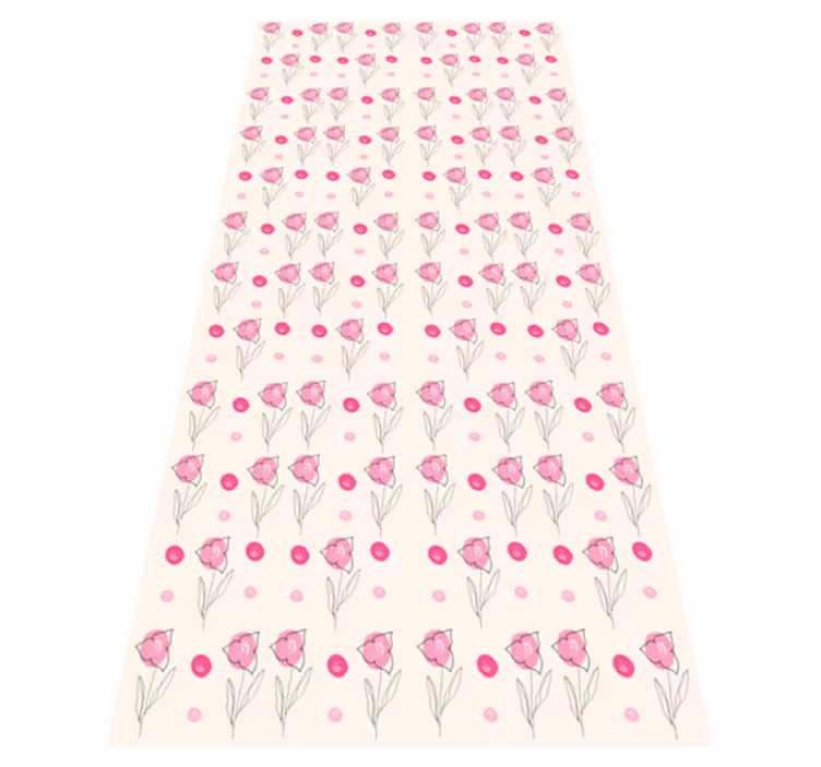 Blomster og planter vinyltæppe bugambilia mønster - TenStickers
