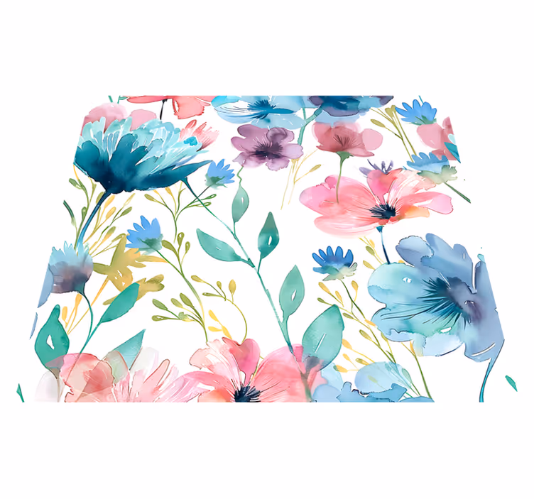 Blomster og planter vinyltæppe vilde blomster om sommeren - TenStickers