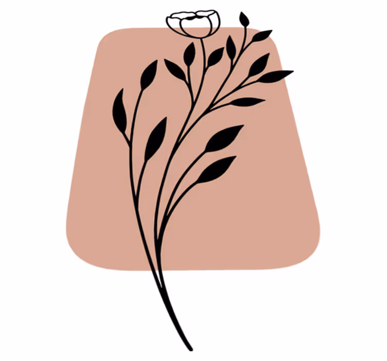 Blomster og planter vinyltæppe stilfuldt accent - TenStickers