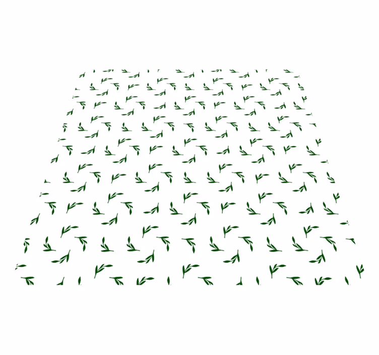 Blomster og planter vinyltæppe med botanisk bladillustration - TenStickers