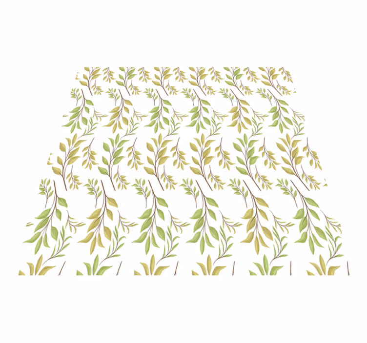 Blomster og planter vinyltæppe frodigt grønt motiv - TenStickers