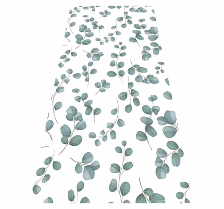 Blomster og planter vinyltæppe eucalyptus design - TenStickers