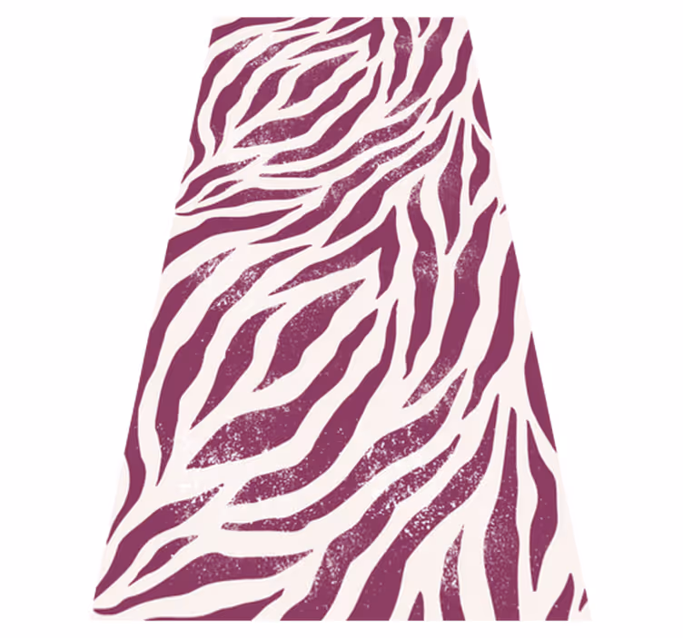 Vinyltæppe med dyreprint i lilla og hvid zebra mønster - TenStickers