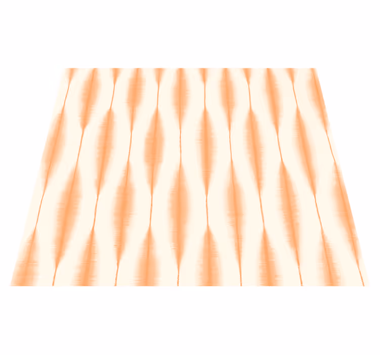 Geometriske vinyl tæppe ikat kasuri orange - TenStickers