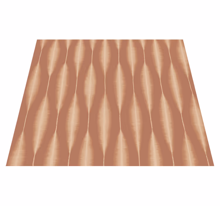 Geometriske vinyl tæppe ikat kasuri mocha mousse - TenStickers