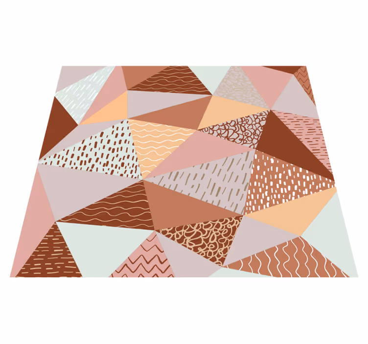 Geometriske vinyl tæppe med trekantskomposition - TenStickers