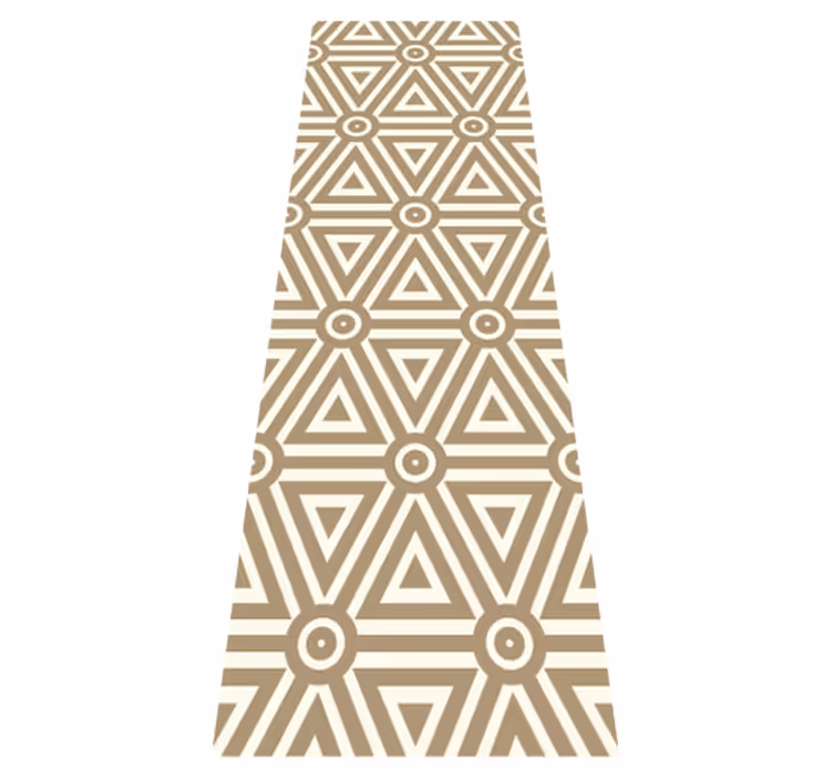 Geometriske vinyl tæppe retro vintage design - TenStickers