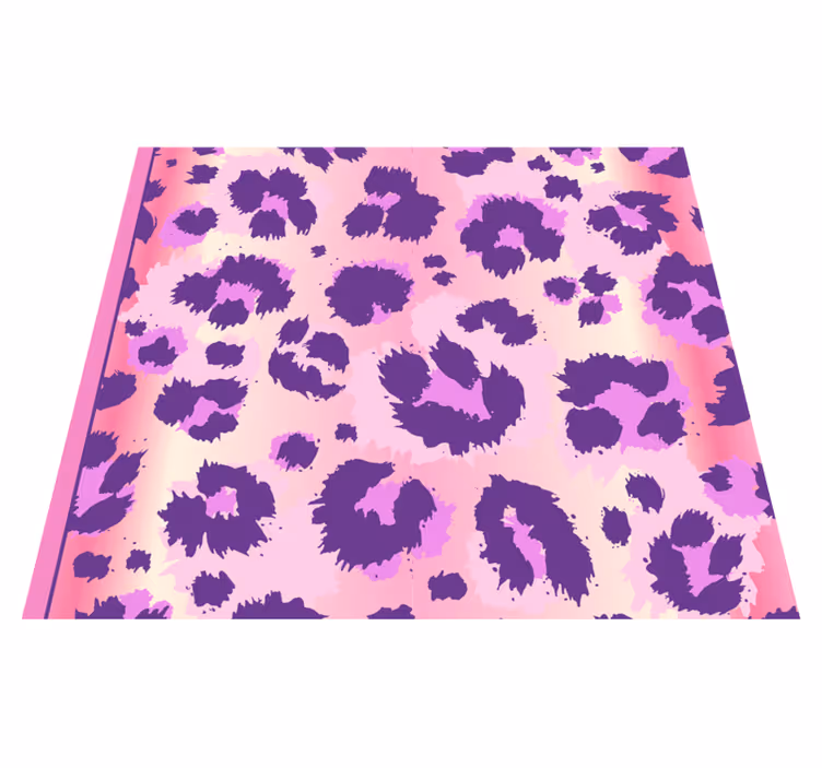 Vinyltæppe til soveværelse i pink leopardpels - TenStickers