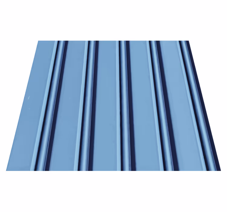 Vinyltæppe til soveværelse lyseblå striber på hvid baggrund - TenStickers