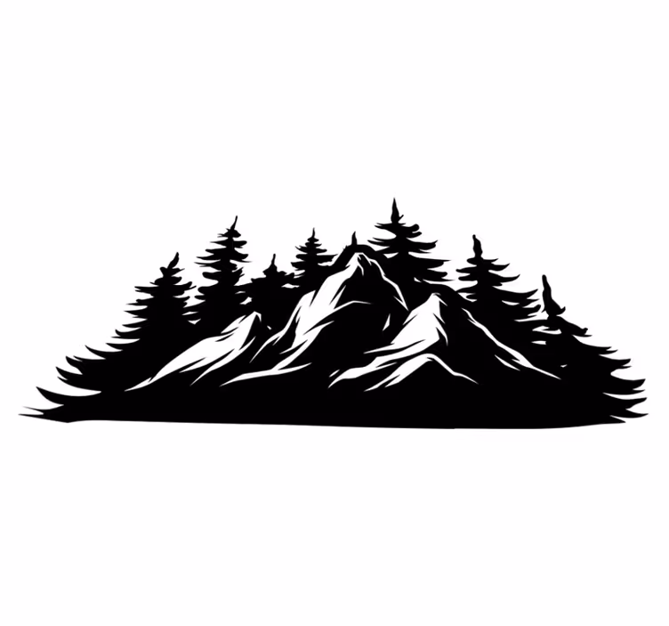 Natur vinyl tæppe bjergkæde - TenStickers