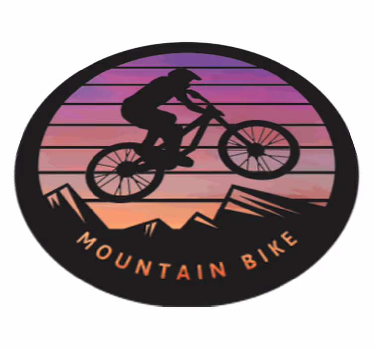 Natur vinyl tæppe til bjergcyklist - TenStickers