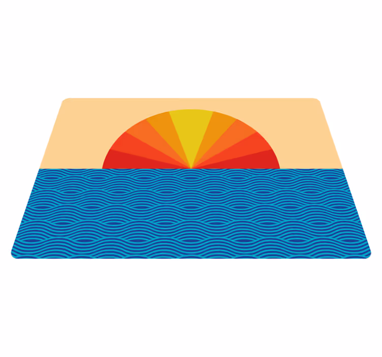 Natur vinyl tæppe vintage sunset - TenStickers