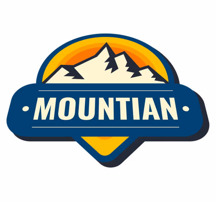 Natur vinyl tæppe med motorhome bjergudforsker logo - TenStickers