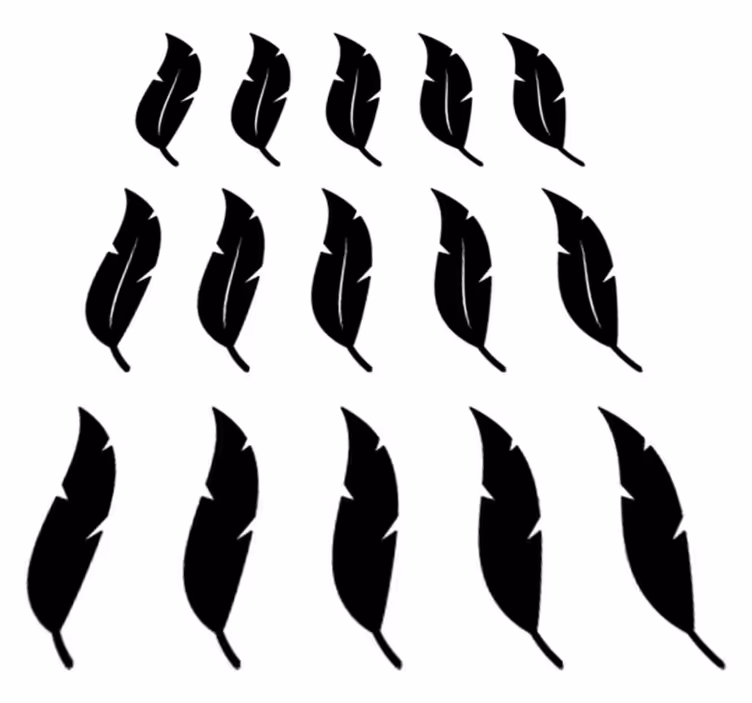Natur vinyl tæppe med svævende fjer mønstre - TenStickers