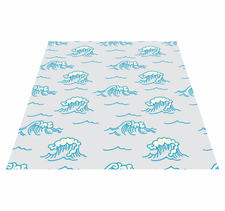 Natur vinyl tæppe bølgemønster design - TenStickers