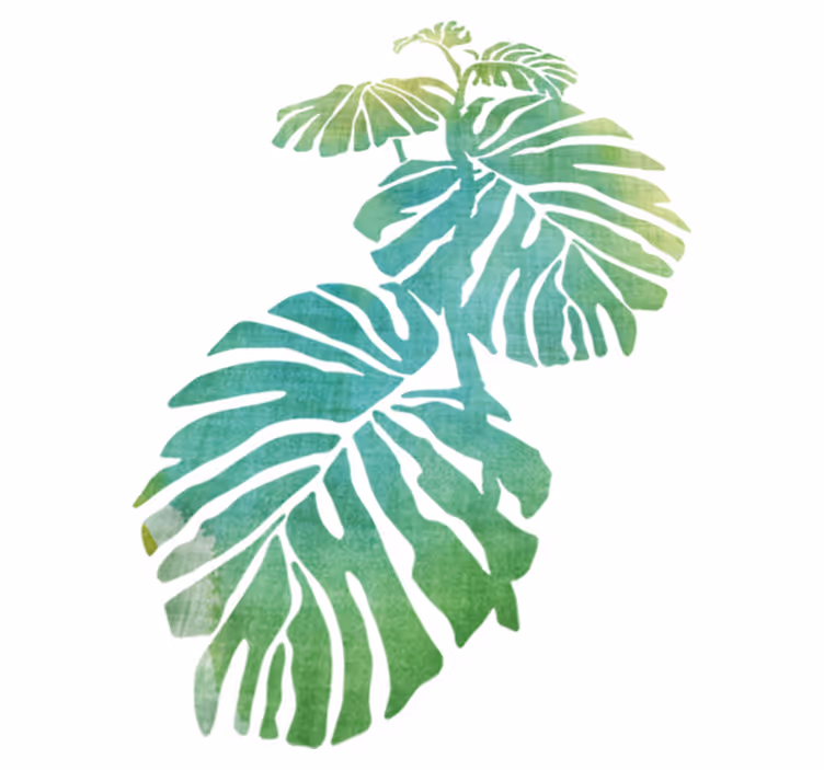 Blomster og planter vinyltæppe hulske plante - TenStickers