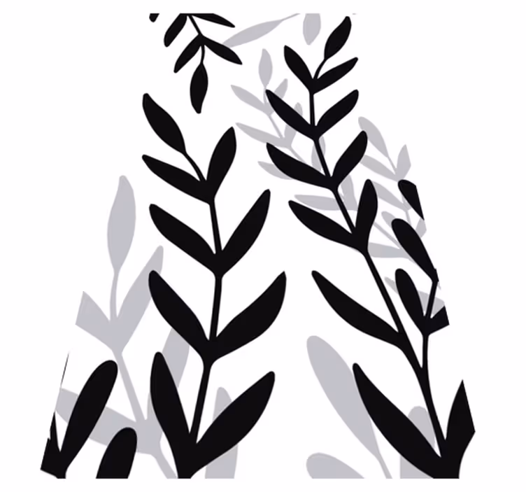Blomster og planter vinyltæppe i transparent vinyl - TenStickers