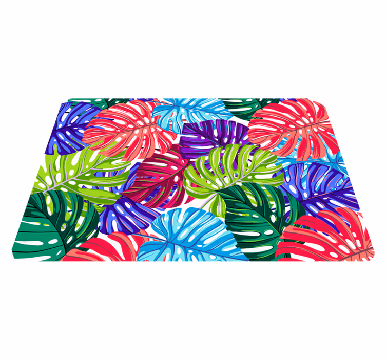 Blomster og planter vinyltæppe monstera tropisk - TenStickers