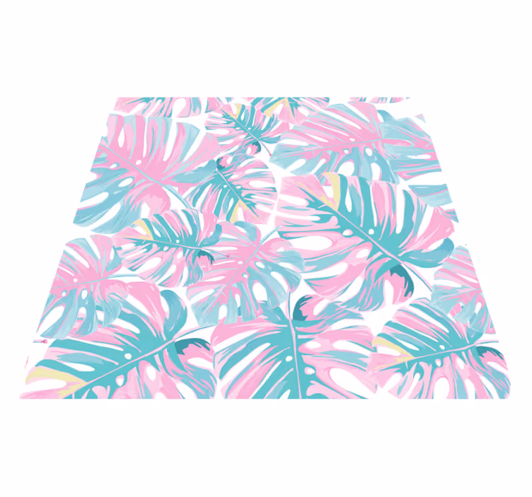 Blomster og planter vinyltæppe monstera deliciosa - TenStickers