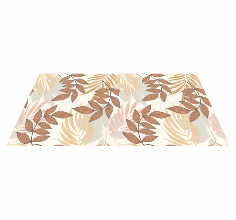 Blomster og planter vinyltæppe elegant blad inspiration - TenStickers