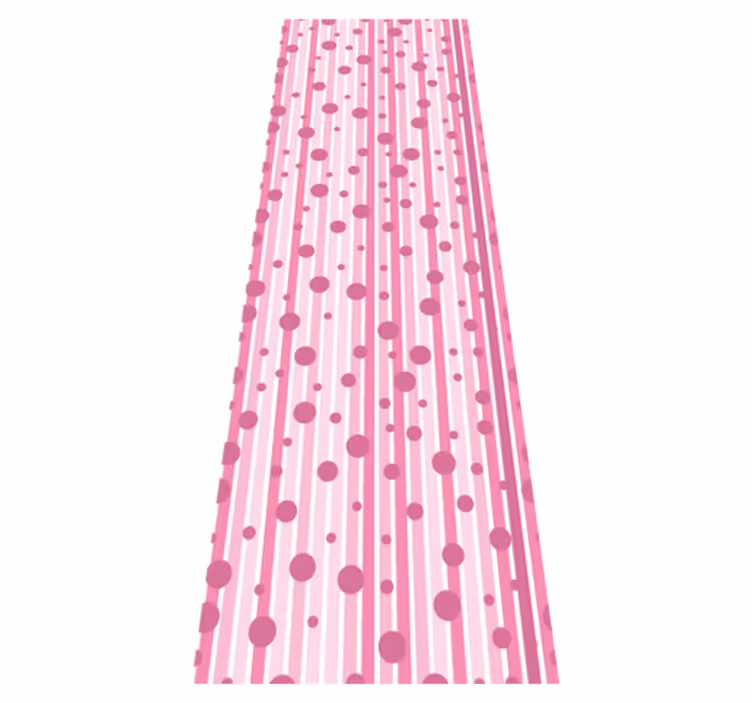 Vinyltæppe til soveværelse i lodret pink og hvidt mønster - TenStickers