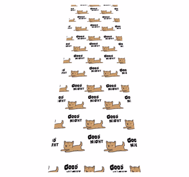 Vinyltæppe til soveværelse sød hund der sover - TenStickers