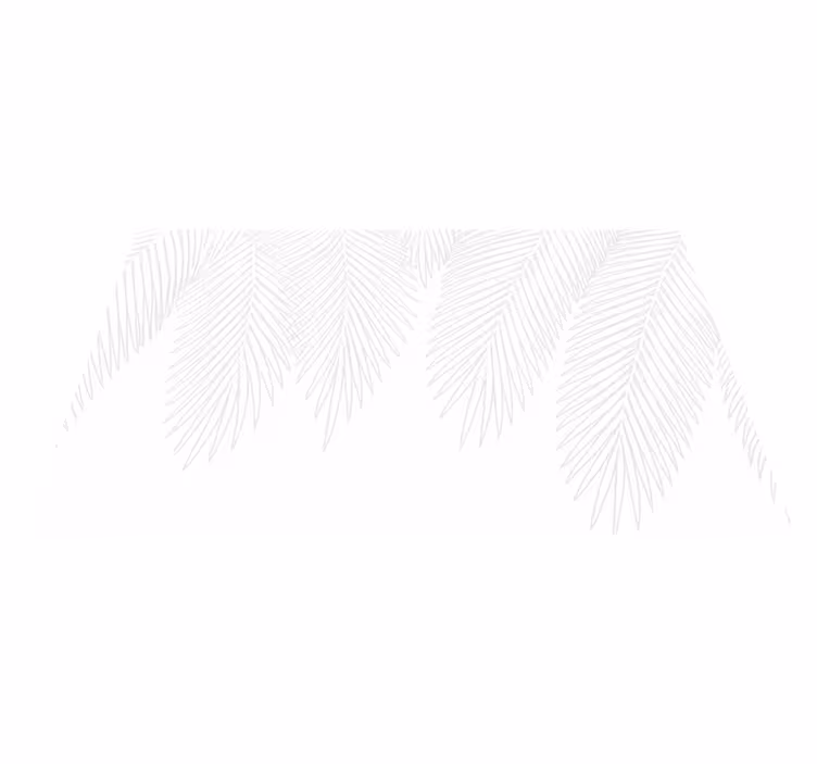 Neutral palm vinyltæppe til soveværelse - TenStickers