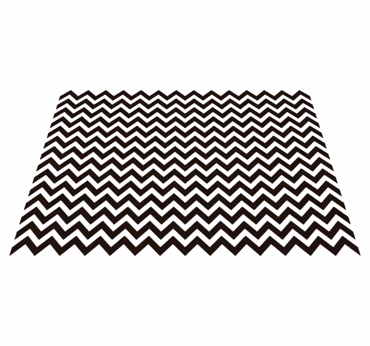 Geometriske vinyl tæppe zigzag striber - TenStickers