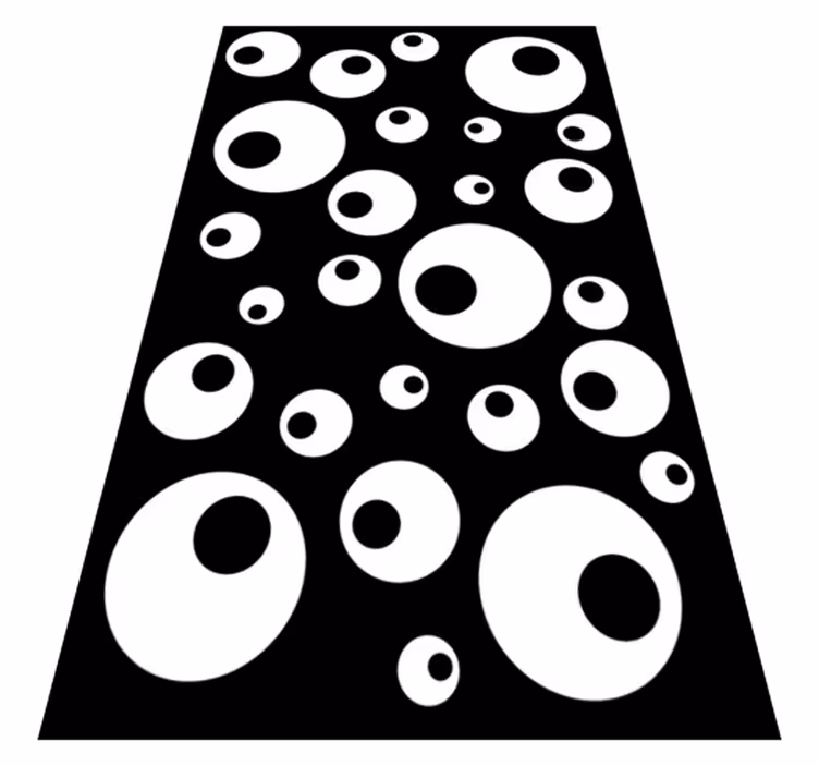 Geometriske vinyl tæppe vandperler - TenStickers
