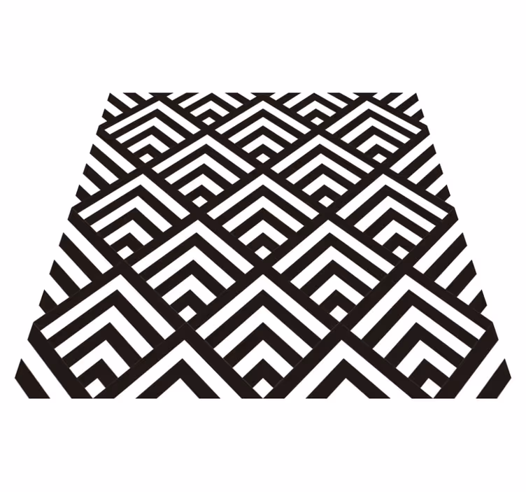 Geometriske vinyl tæppe med diamanter - TenStickers