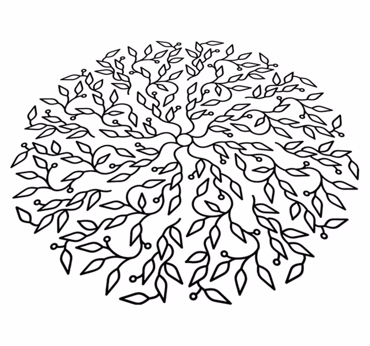 Geometriske vinyl tæppe tree of life abstrakt - TenStickers