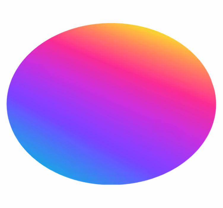 Geometriske vinyl tæppe farverig gradient væske - TenStickers
