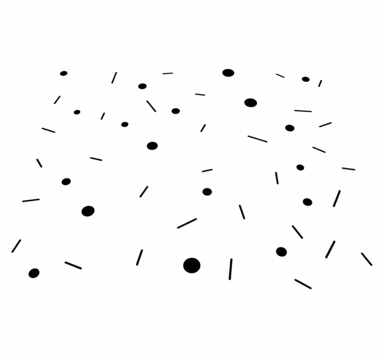 Geometriske vinyl tæppe cirkel og linje konfetti - TenStickers