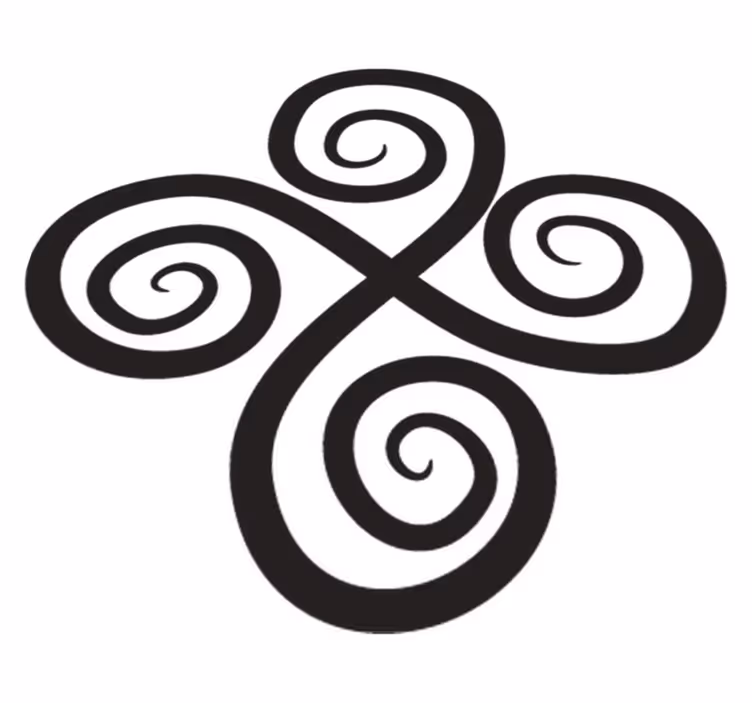 Geometriske vinyl tæppe elegant spin element - TenStickers
