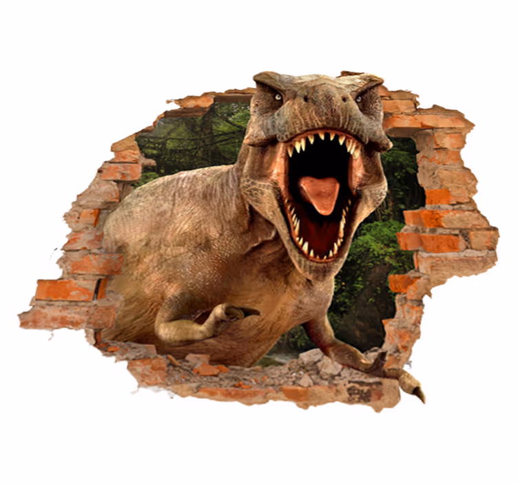 Tæppe til børneværelse 3d t-rex - TenStickers