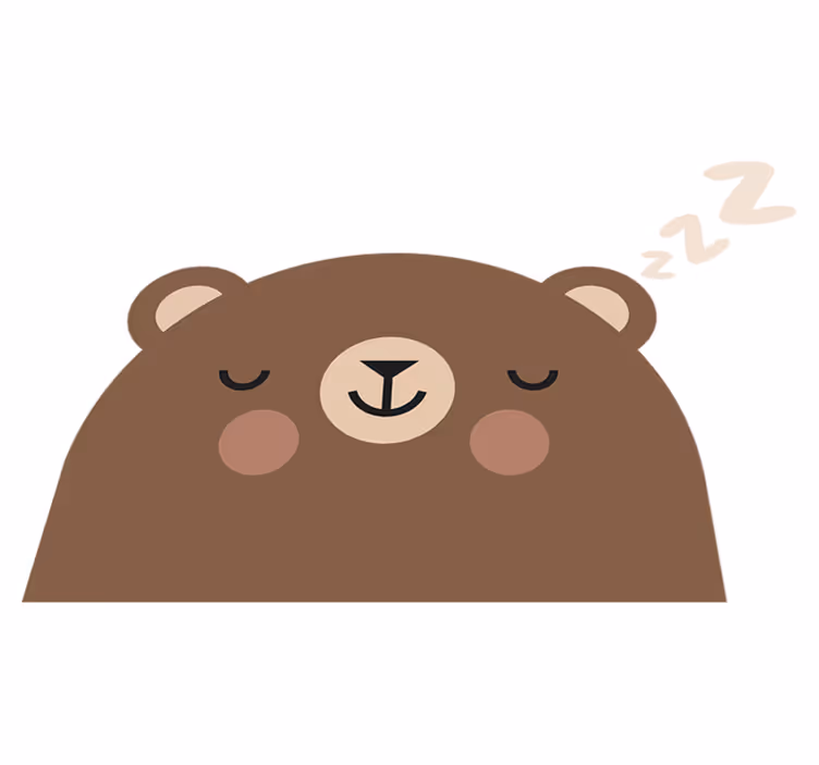Tæppe til børneværelse bamse til børneseng - TenStickers